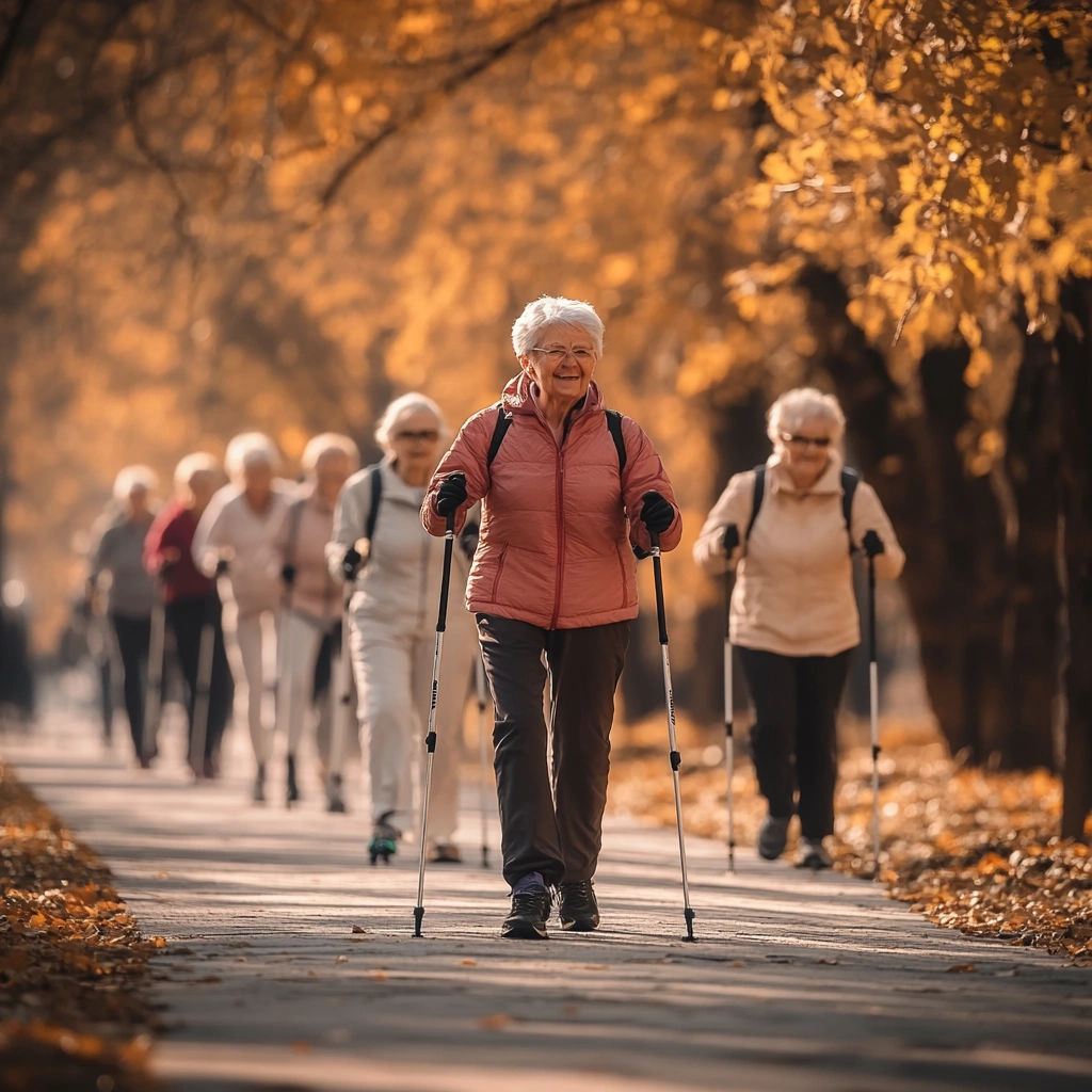 Скандинавська ходьба в парку